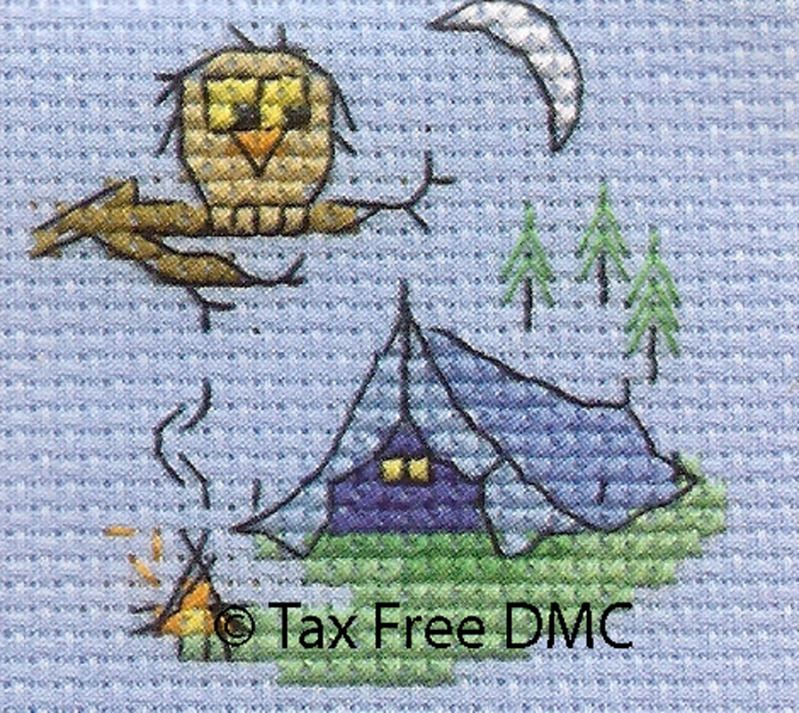 VAT Free Mouseloft Stitchlet Camp Camping Tent Counted Cross Stitch Kit
